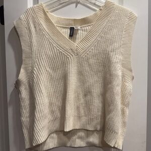 Divided Off-White Knit Top